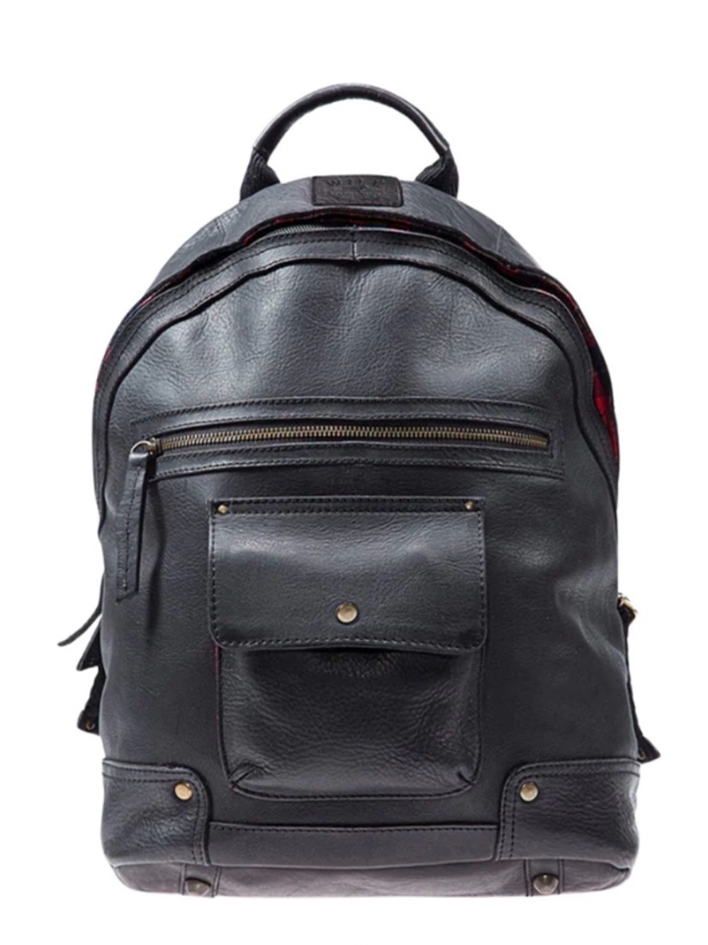 Black Leather Men's Backpack - Classic Everyday Pack